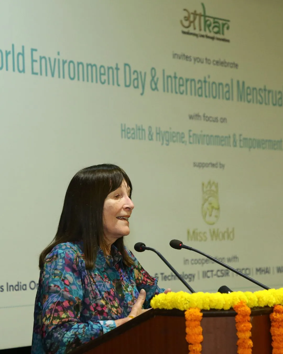 Portrait of Ms. Julia Morley CBE supporting Aakar Social Ventures