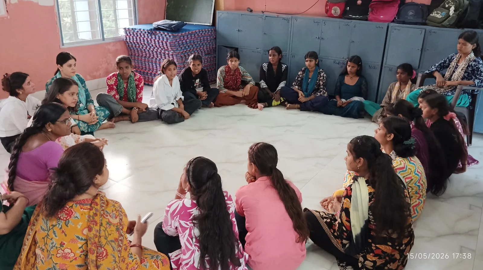 Community gathering in village